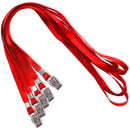 Kejea ID Badge Lanyard with Metal Clip - Red