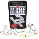 Double 6 Color Dot Dominoes in Tin Box - 28 Dominoes