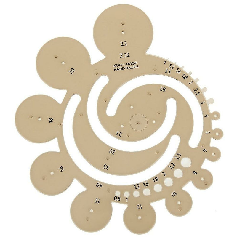 شبلونة رسم هندسي منحنيات دائرية كوهينوور