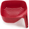 Joseph Joseph Square Colander Stackable with Easy-Pour Corners and Vertical Handle - Green/Red