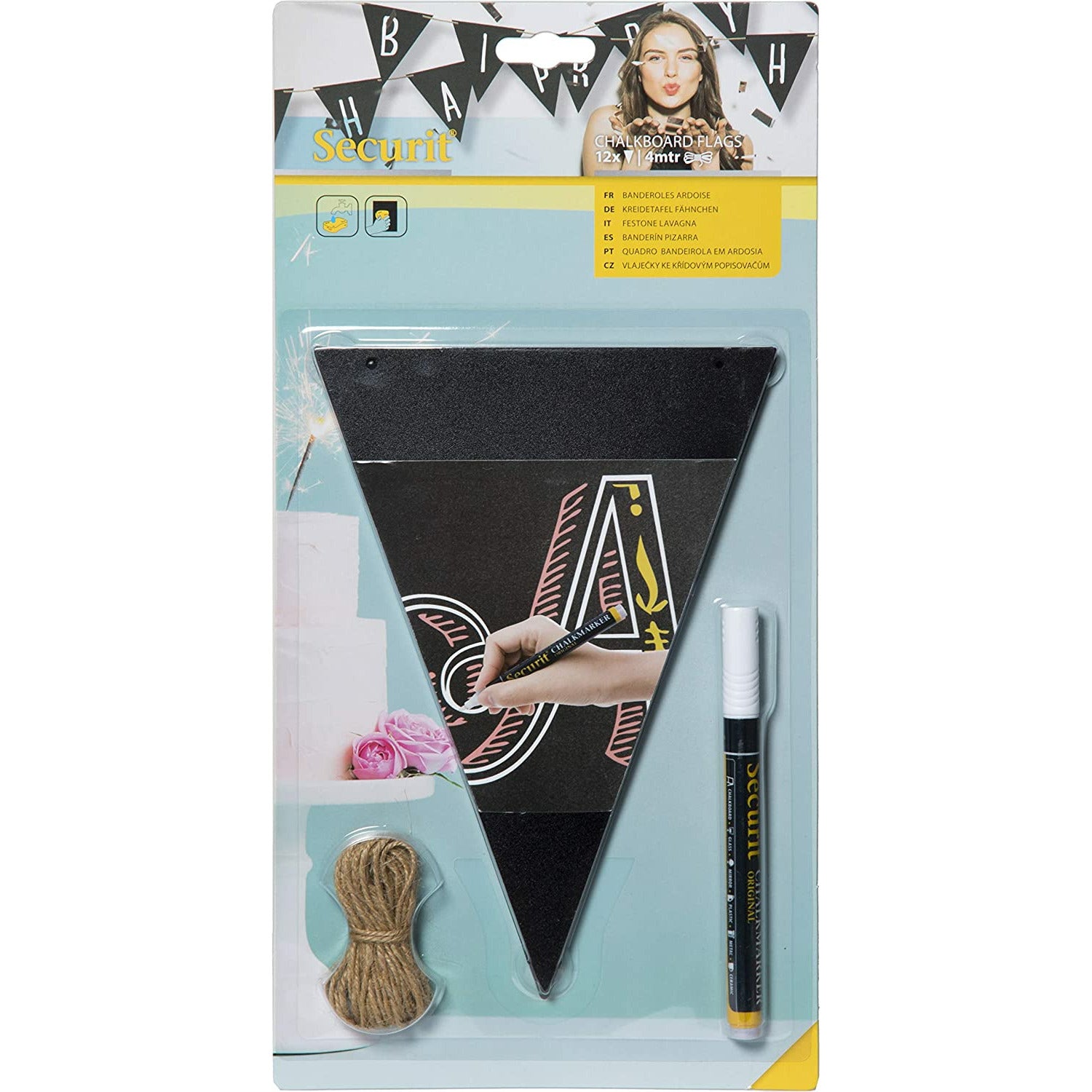 Securit Party Chalkboard Flags - Pack of 14