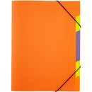 Pagna Funky School Colourful 5 Divider Book Folder with Elastic  - A4