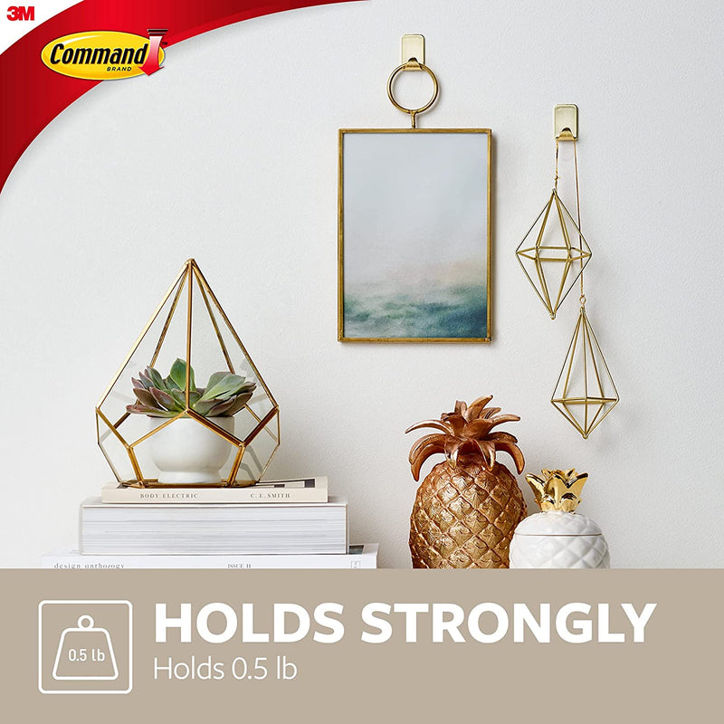 3M Small Metallic Gold Command 4 Hooks & 5 Strips Up to 225g – Istiklal ...
