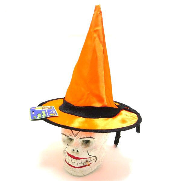 Satin Witch Hat - Orange