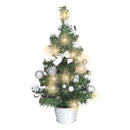 شجرة كريسماس طاولة صغيرة ميني ٤٥ سم مع زينة وإضاءة