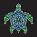 Plaid Let's Paint By Numbers Sea Turtle On Printed Black Canvas 35x35 cm