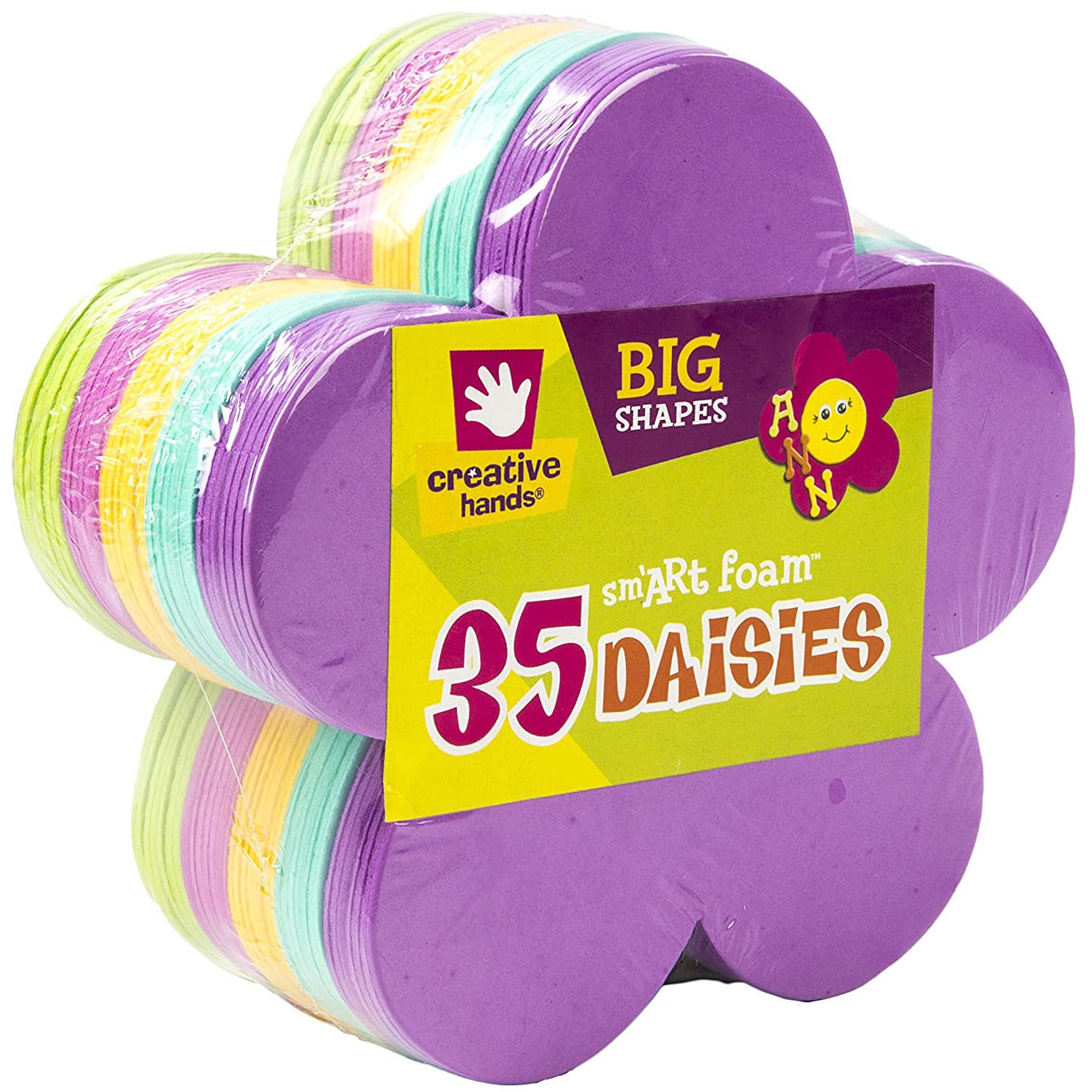 Creative Hands Daisies Foam Shapes 15 cm - Pack of 35