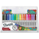 Sharpie Fine Permanent Markers Assorted Colours - Pack of 20