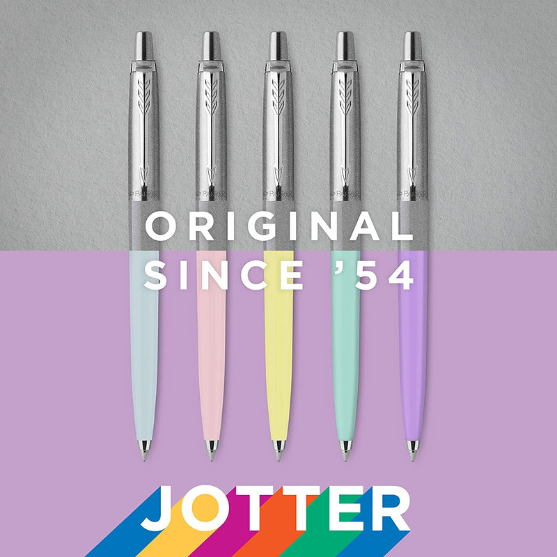 قلم حبر جاف باركر جوتر باستيل أزرق و زهري سعة ٢ قلم