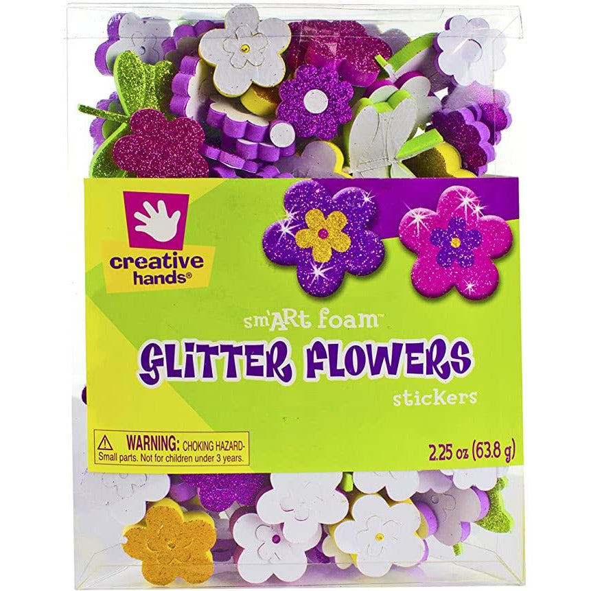 Creative Hands Glitter Flowers Stickers - 63.8 g