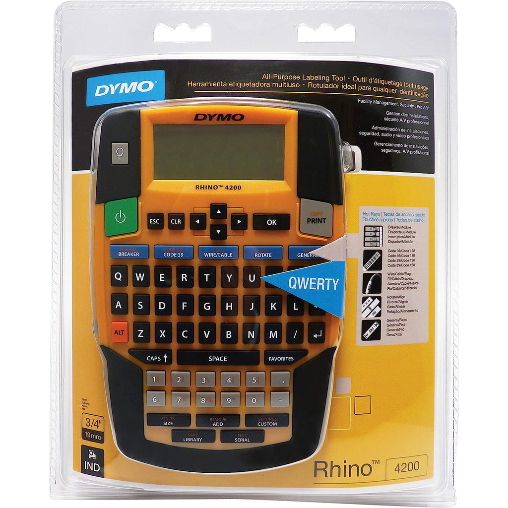 Dymo Rhino Pro 4200 Label Manager Digital D1 Heavy Duty Label Maker ...