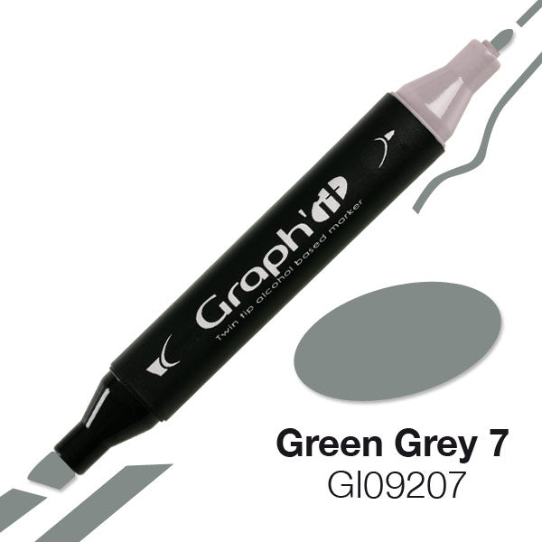قلم ماركر رأسين غراف ات للرسم الجرافيكي و التصميم  درجات الرمادي
الوردي و الأخضر
