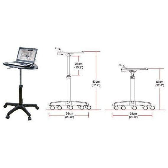 Aidata Mobile Laptop Sit/Stand Workstation