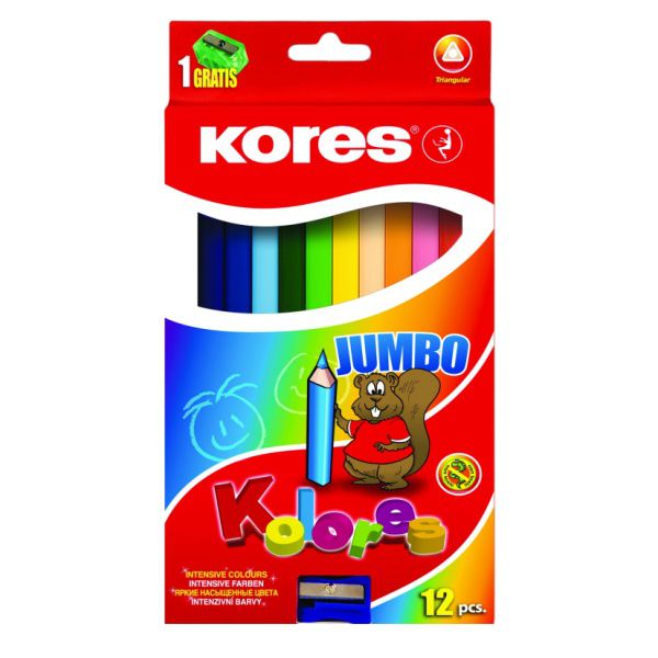 Kores Jumbo Coloring Pencils - Set of 12