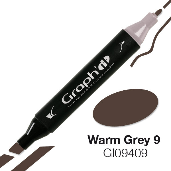 قلم ماركر رأسين غراف ات للرسم الجرافيكي و التصميم  درجات الرمادي
الدافئة