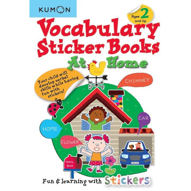Kumon Vocabulary Sticker Books – At Home (Ages 2+)