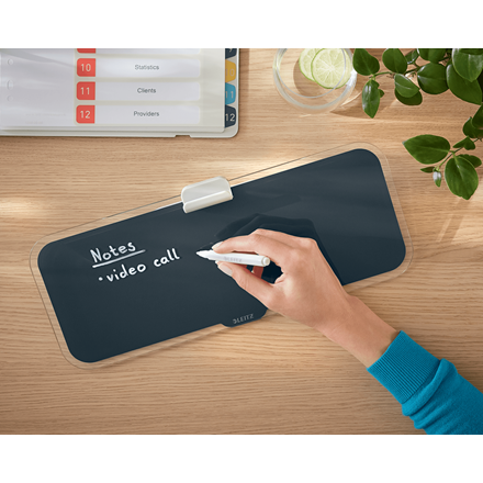 Leitz Cosy Glass Desk Notepad Desktop Memo Board 38x15 cm