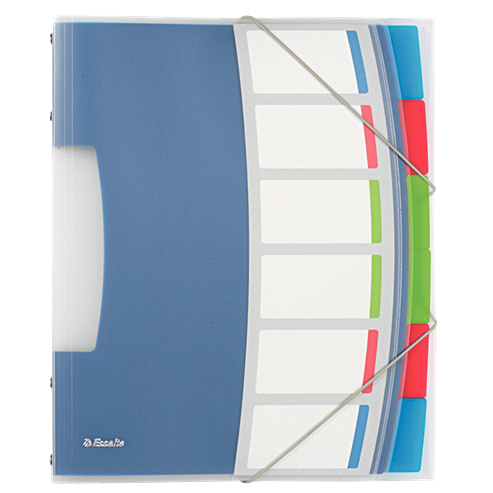 Esselte VIVIDA 6 Tabs Divider Book with Elastic Band - A4