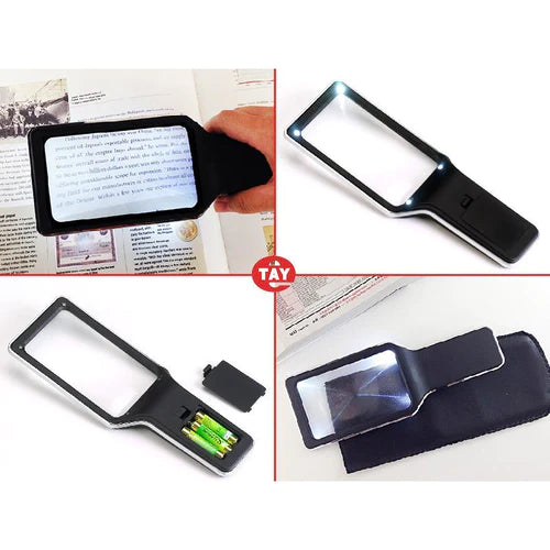 Magnipros Handheld Reading Magnifier 2X with Ultra Bright LED Light ...