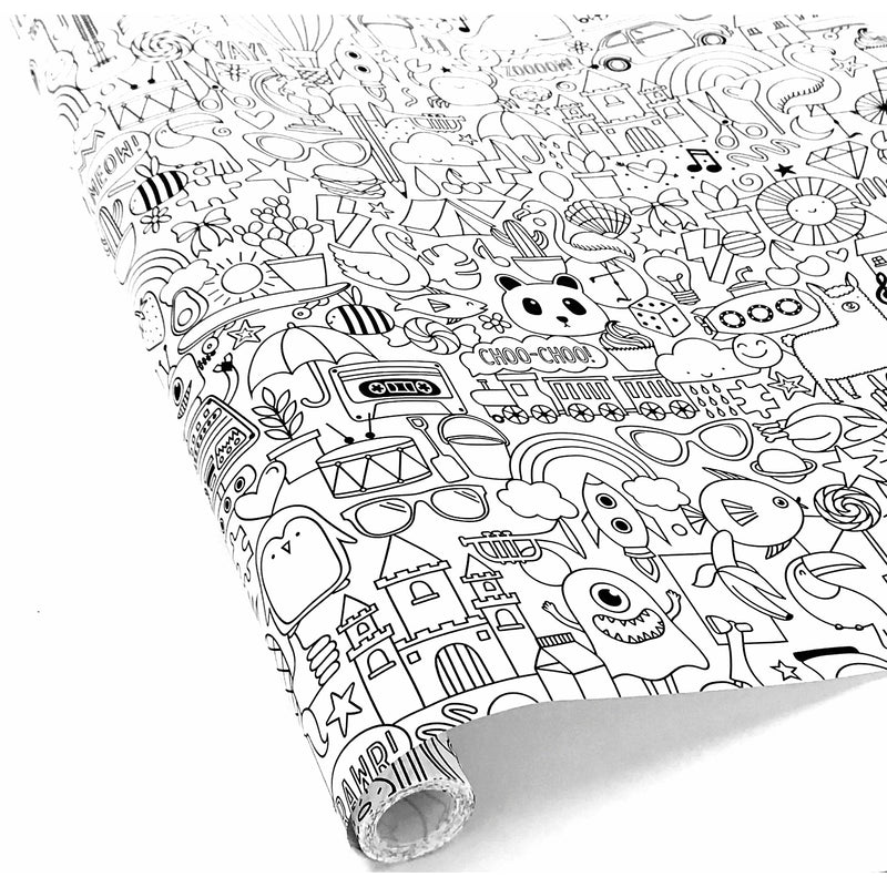 IG Design Group Colour-In Doodle Paper Roll 50cm x 8 Meter