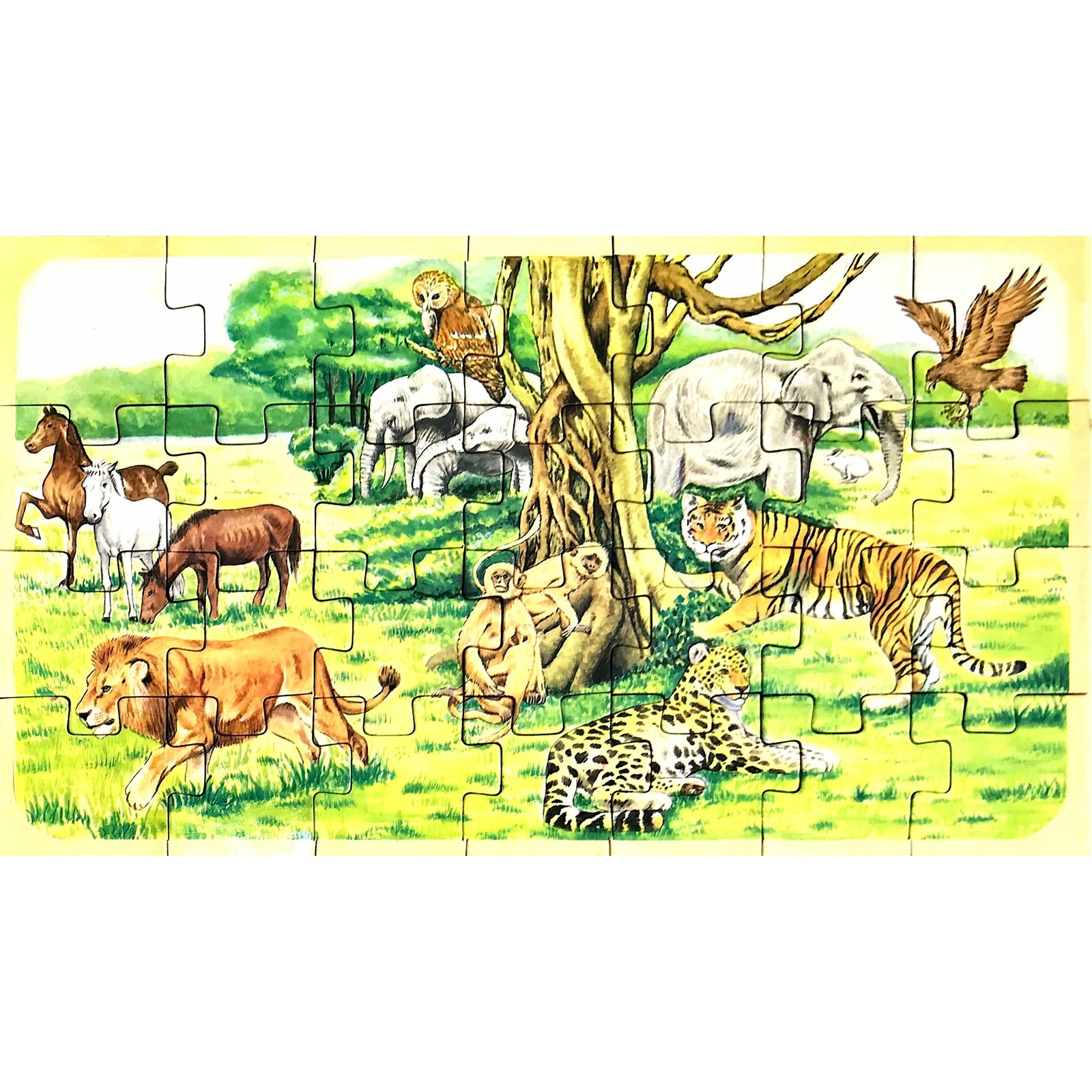 Vintage Animals Jigsaw  Puzzle with Sounds - 28 pc