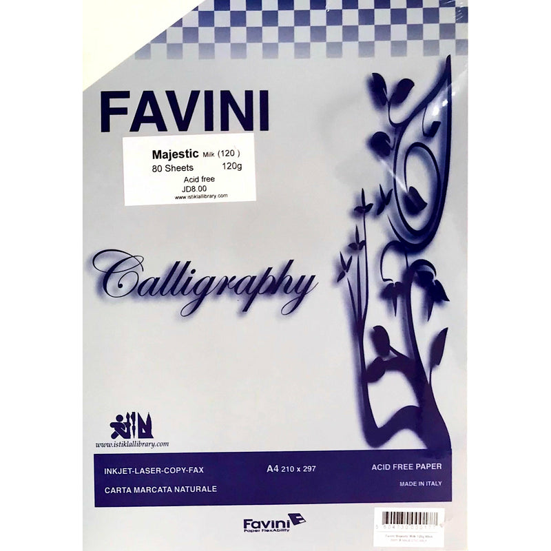 Favini Majestic Metallic Satinated Milk 120g Paper A4 - Pack of 80 Sheets