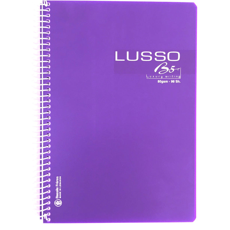 Bassile Freres Lusso PP Cover 96 Sheets Lined Spiral Notebook - B5