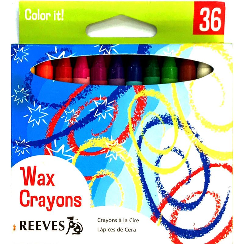 Reeves Wax Crayons - 36 Colours