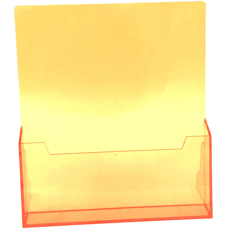 حاملة بروشور اكريلك شفاف ملون برتقالي ٢٣٠×٢٥٦×٨٢ ملم سعة ٢
 A4 