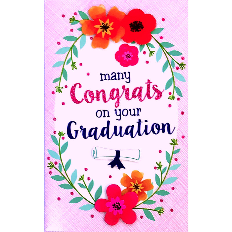 Paper Craft Graduation Greeting Card 20x12cm with Envelope