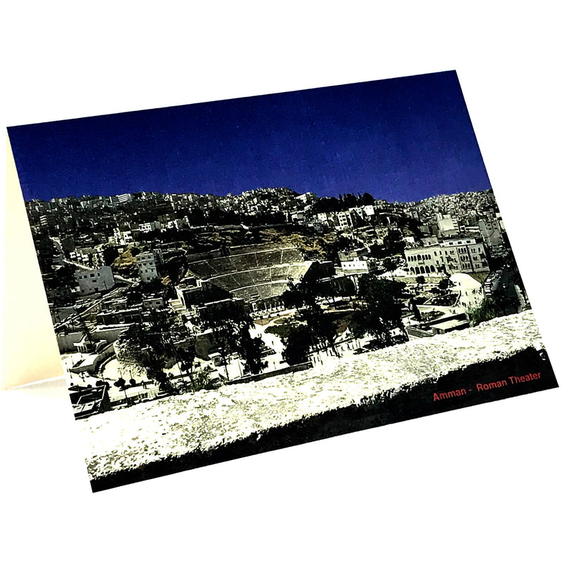 بطاقة تهنئة صور مواقع اثرية من الأردن ١٧×١٢ سم مع مغلف 