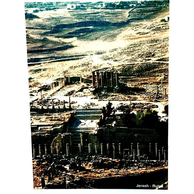 بطاقة تهنئة صور مواقع اثرية من الأردن ١٧×١٢ سم مع مغلف 