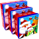 صندوق هدايا مربع مع غطاء ملون مطبوع كريسماس 