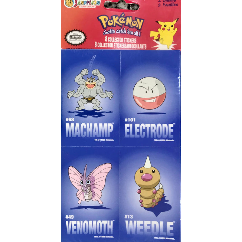 Sandy Lion Pokémon Collector Stickers Cards - Pack of 8