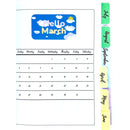 Jude's Creativity Rainbow Pastel  2024 Daily Agenda with Monthly Tabs - A5