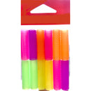 مسكة قلم مطاطية ملونة فسفوري سعة ١٢ 