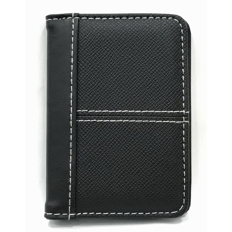 Fine Line PVC Black Business Card Wallet 20 Sleeves 8.5x11.5 cm - Pocket Size