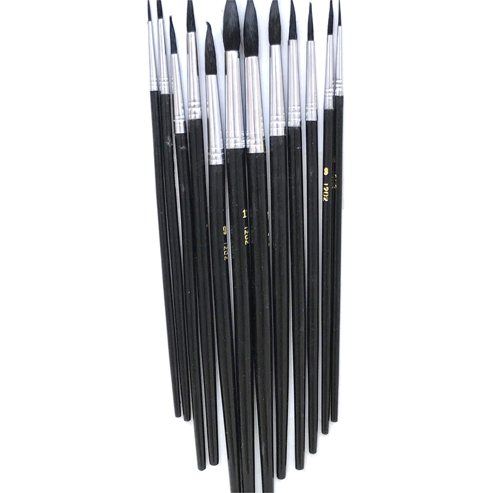 Paint Brushes Assorted Sizes Economy Pack Special Offer - Pack of 12