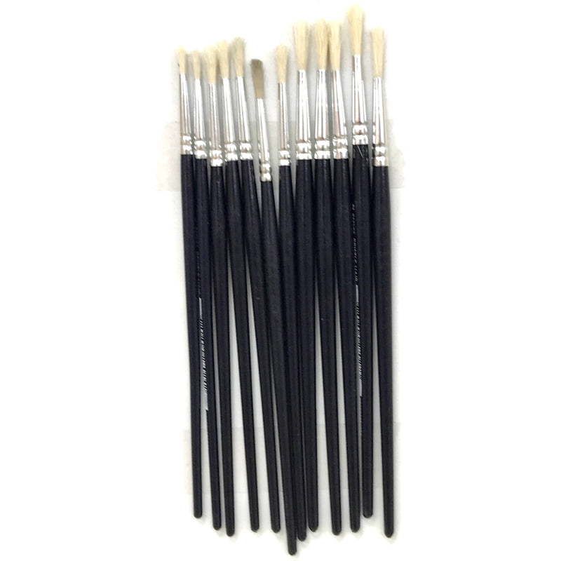 Reeves Paint Brushes Assorted Sizes Economy Pack Special Offer - Pack of 12