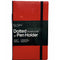 Notes & Dabbles Flynn Red & Black Hard Cover Dotted Journal with Pen Holder - A5