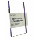 Notes & Dabbles Flynn White & Purple Hard Cover Plain Journal with Pen Holder - A5 -