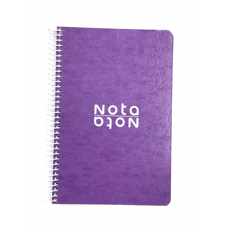 Bassile Nota Spiral Notebook 12x16cm Carton Cover 96 sheets