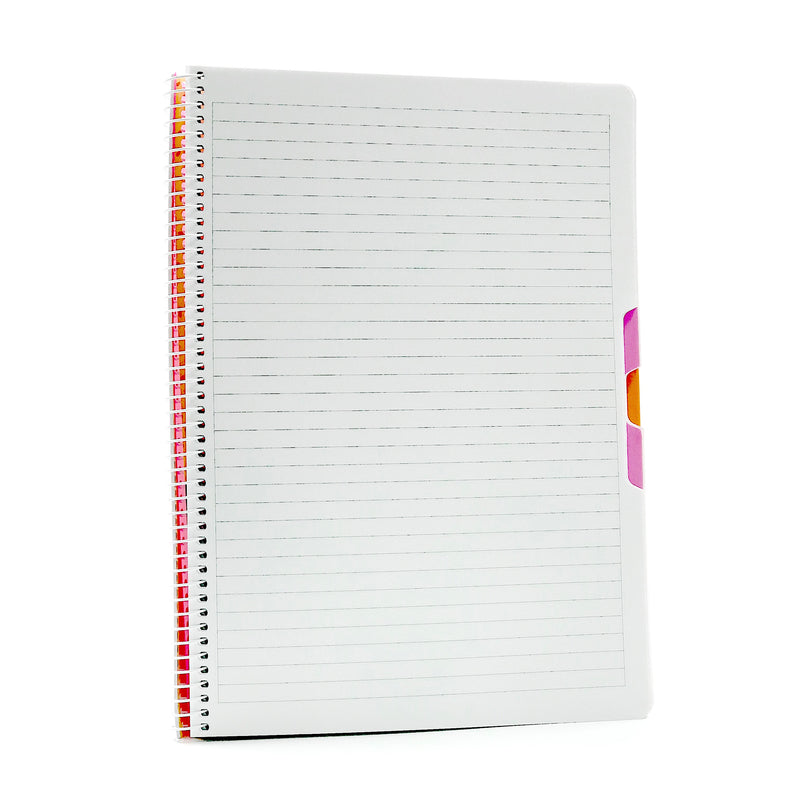 Bassile Genio 3 Subject Spiral Notebook 70g A4 - 120 Sheets