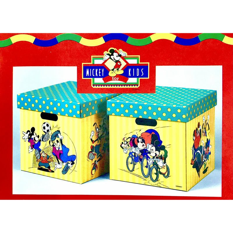 علبة هدية مع غطاء ملونة و مطبوعة اطفال ٢٥ ×٢٥×٢٥ سم