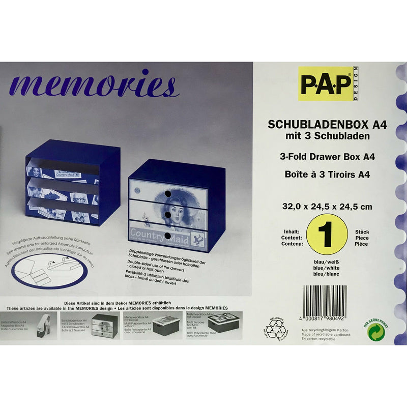Nips Memories 3 Drawer Storage Box 32x24x24 cm
