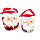 Christmas Decoration Serious Santa Felt Baskets - Pack of 2