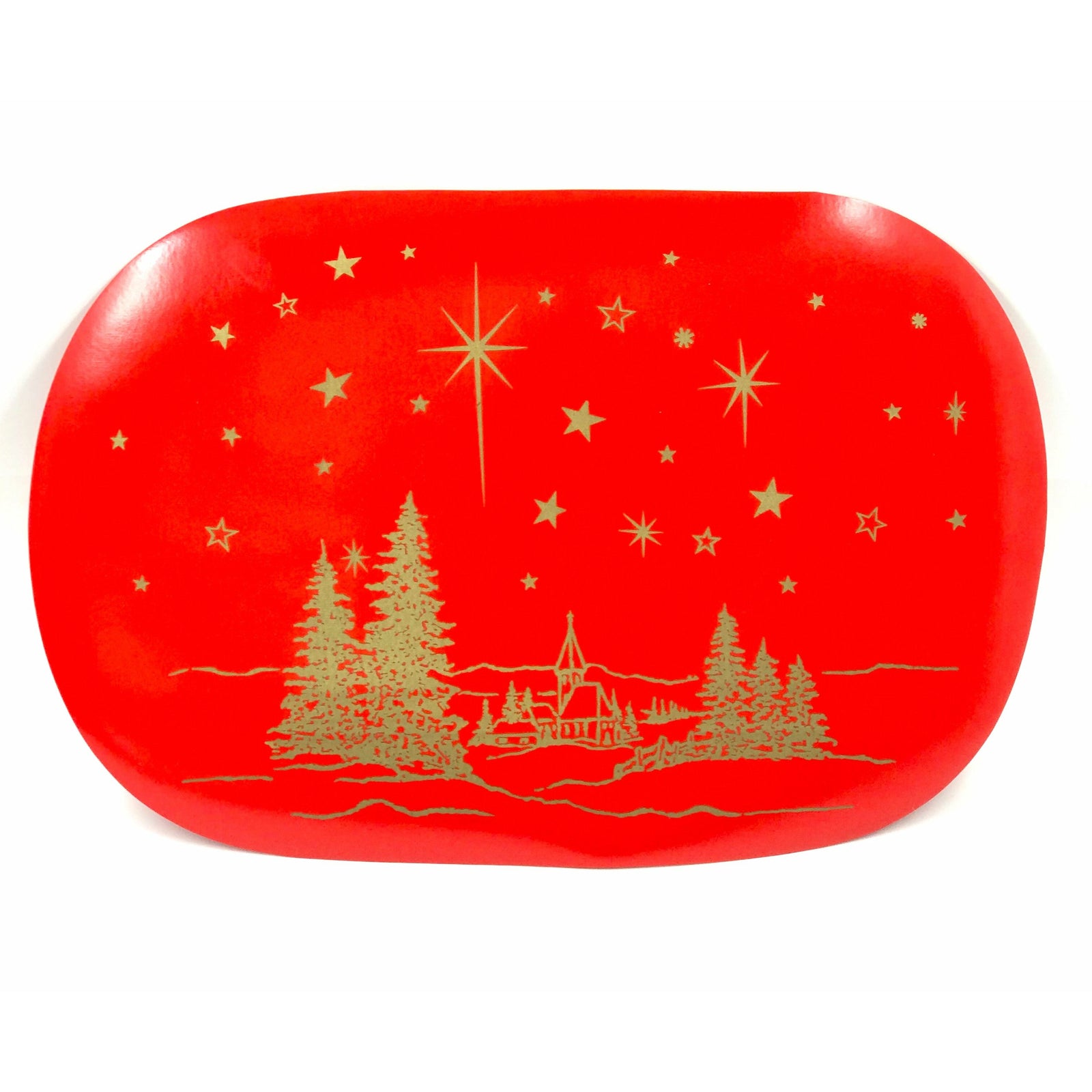 Vinyl Christmas Placemats Oval Shape 44x29cm