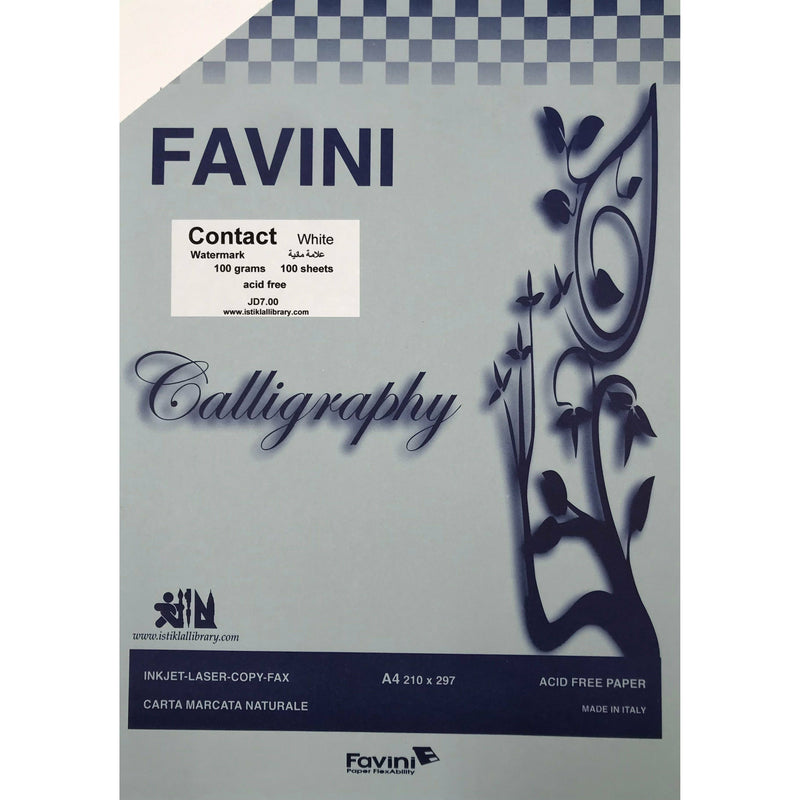Favini Contact Laid Watermarked 100g Paper A4 - Pack of 100 Sheets