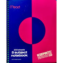 Mead Keepin' Tabs Wide Ruled 5 Subject Spiral Notebook - 200 Sheets