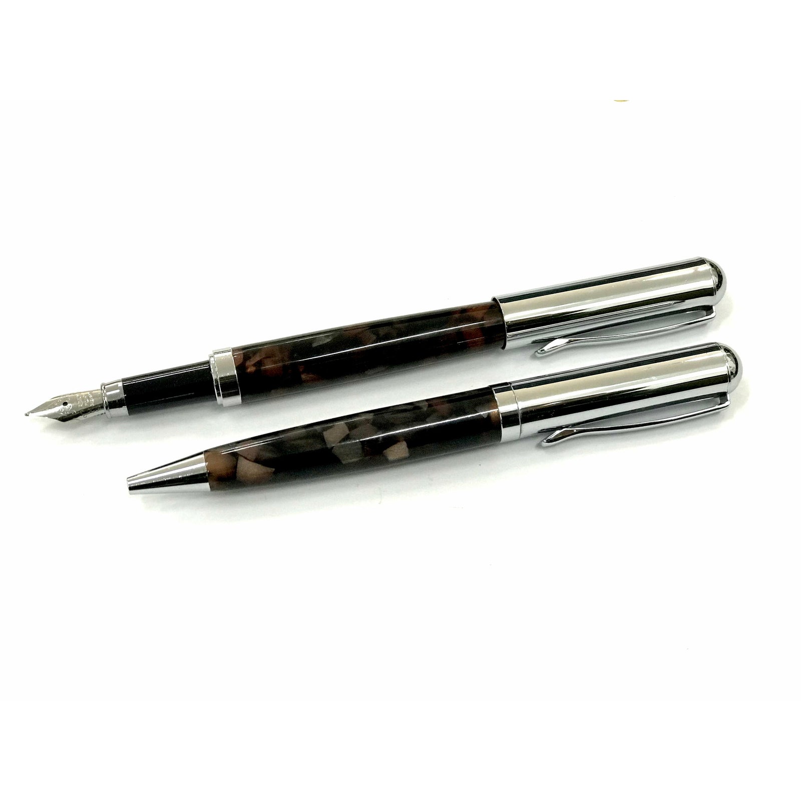 Concord Brown Mosaic CT Fountain & Ballpoint Pen Set